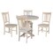 International Concepts 36 in. Solid Wood Round Top Dining Table with 4 Chairs, Unfinished K-36RT-23B-C10-4 - alternate 1